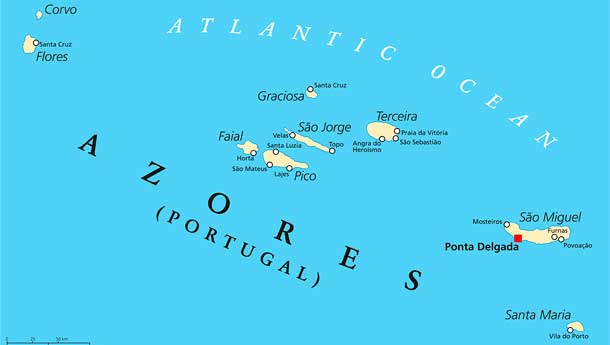 Een zeilboot huren in de Azoren vanuit Ponta Delgada op Sao Miguel, Horta op Faial en vanuit Angra do Heroísmo op Terceira.