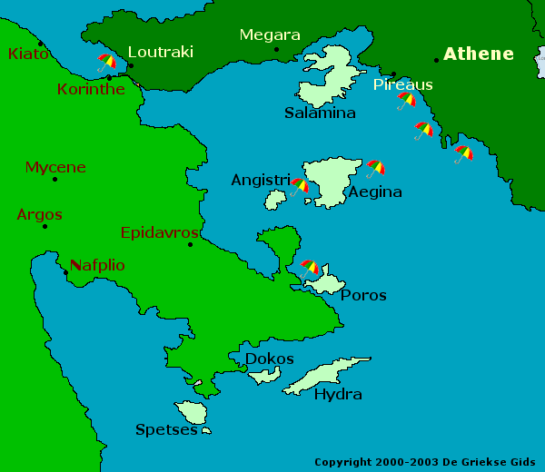 De Saronische Golf vanuit Athene